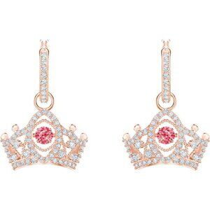 Swarovski Beating Heart Crown Earrings